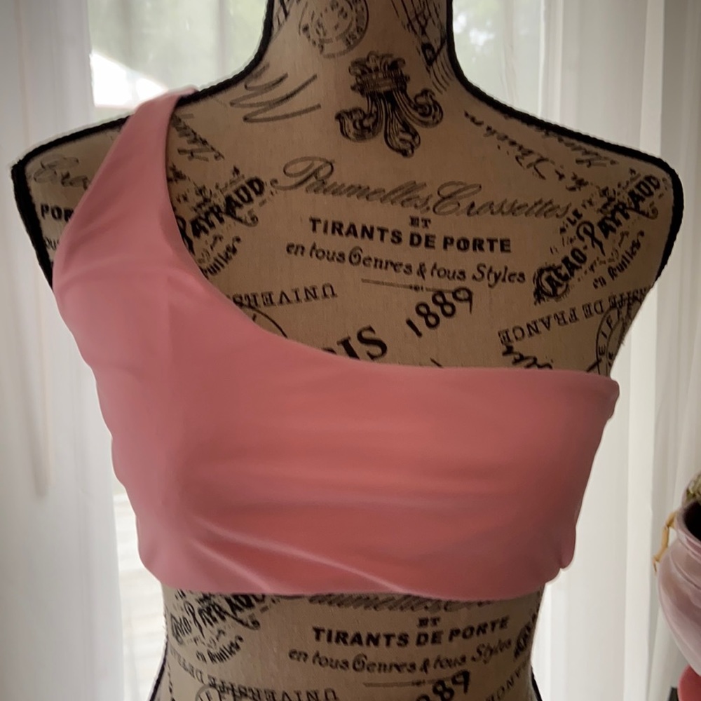 One shoulder bikini top & bottom